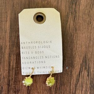 Anthropologi glass stone drop earring